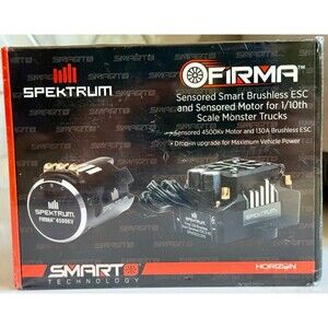 Spektrum RC Firma 130A Brushless Smart ESC Motor Combo 4500kV 1/10 Scale NEW SPM